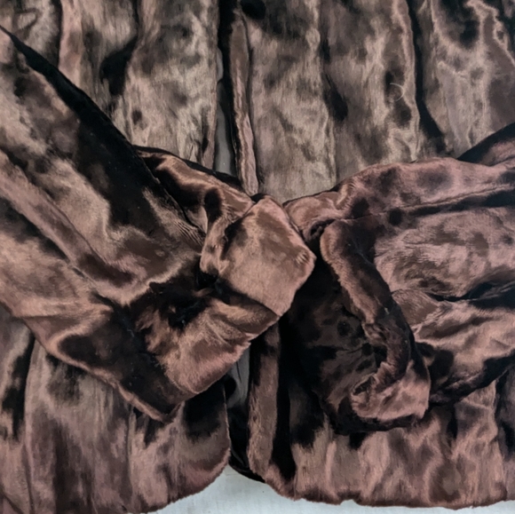 Valerie Stevens Rich Brown Faux Fur Jacket XL Bag 1 - Picture 5 of 11